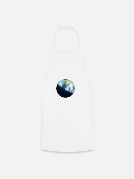 Planet Erde - Kochschürze - Weiß