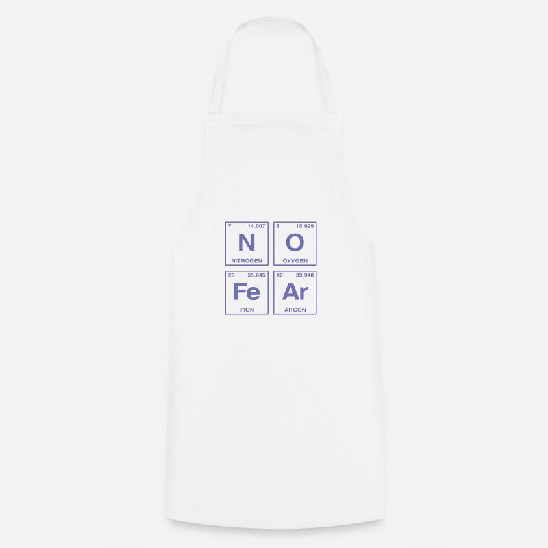 NO FEAR - avec des éléments du système de perdiode - Tablier de cuisine - blanc