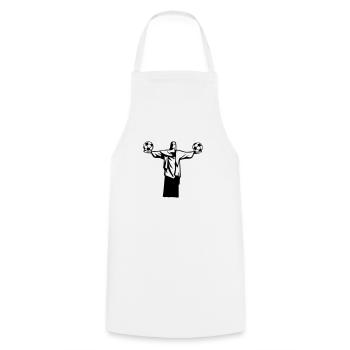 football statue bresil rio janeiro christ - Tablier de cuisine - blanc - Devant - AI Model Male 185 dark (185cm)