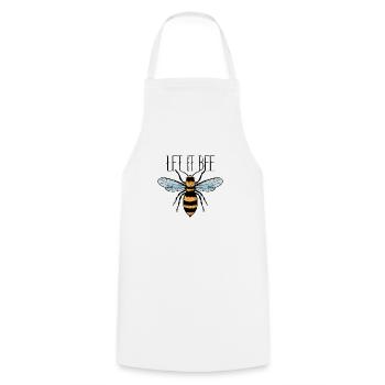 Biene | Let it Bee - Kochschürze - Weiß - Vorne - AI Model Male 185 dark (185cm)