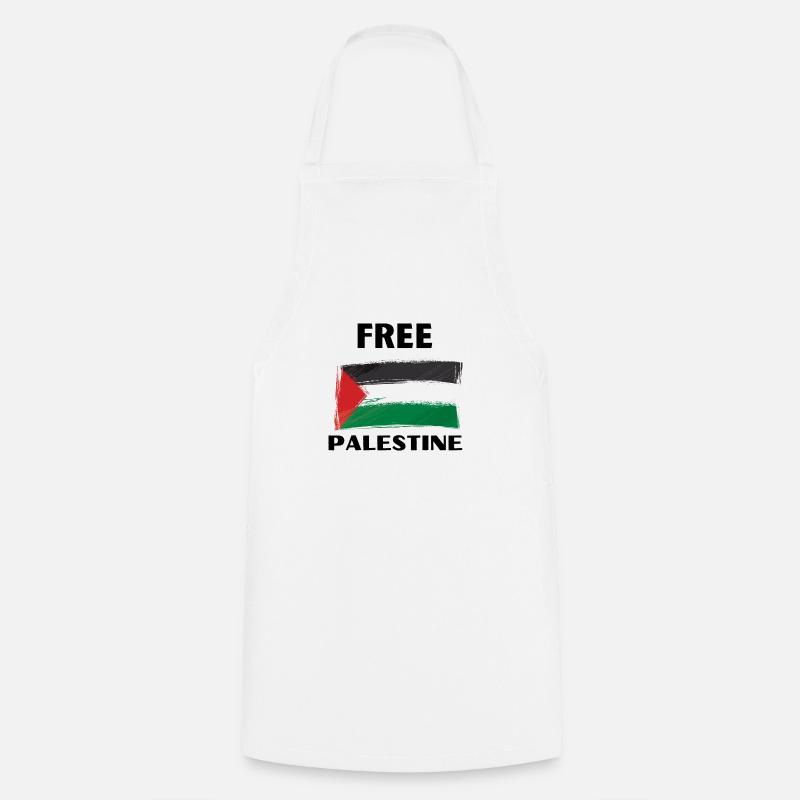 FREE PALESTINE - Cooking Apron - white