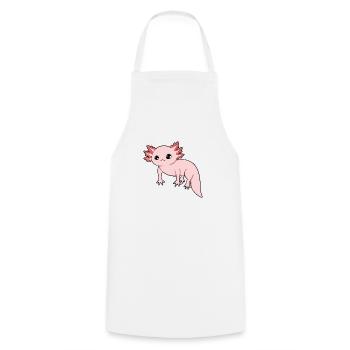 axolotl - Cooking Apron - white - Front - AI Model Male 185 dark (185cm)