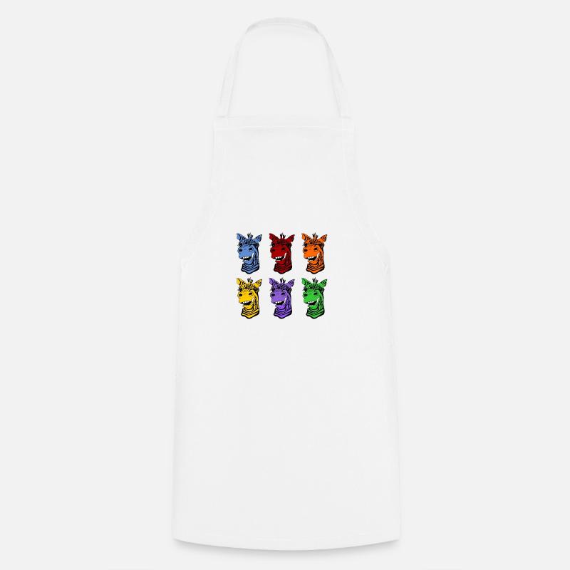 Drôle de girafe (6 couleurs) - Tablier de cuisine - blanc