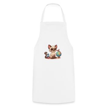 siamois 2 - Tablier de cuisine - blanc - Devant - AI Model Male 185 dark (185cm)