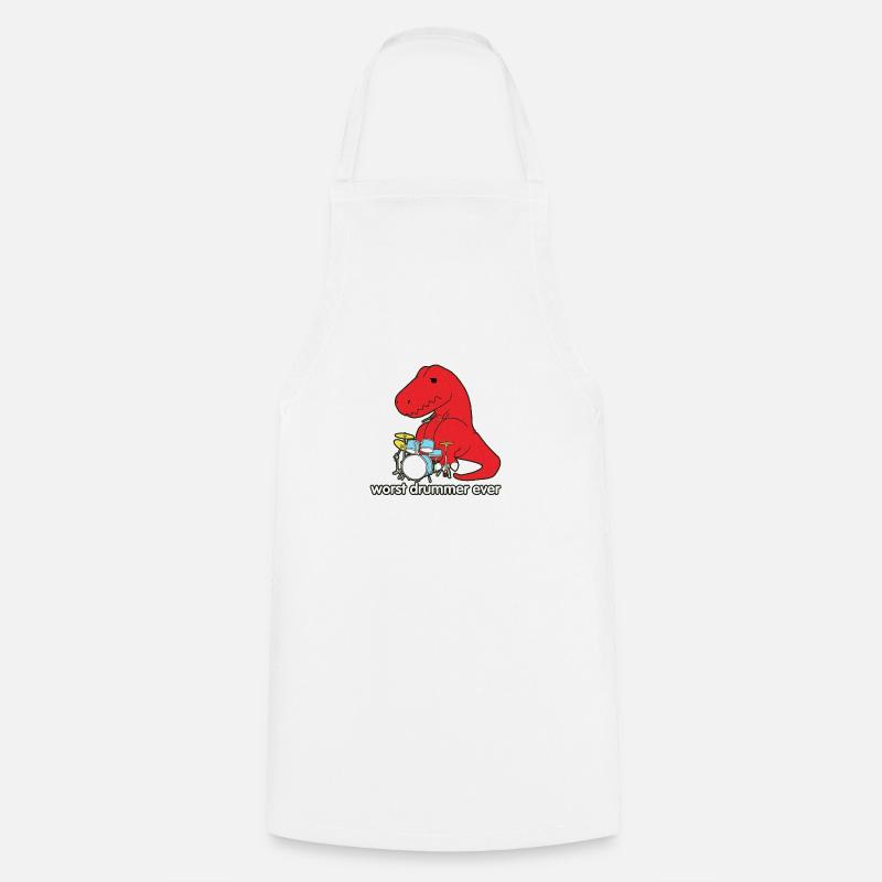 WORST DRUMMER EVER - Cooking Apron - white