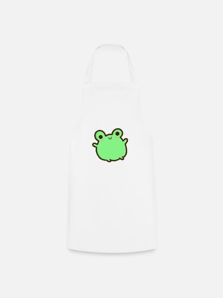kawaii & joyeuse grenouille verte - Tablier de cuisine - blanc