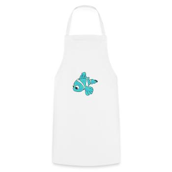 poisson - Tablier de cuisine - blanc - Devant - AI Model Male 185 dark (185cm)