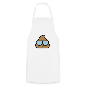 Emoji poop coole Gläser - Kochschürze - Weiß - Vorne - AI Model Male 185 dark (185cm)