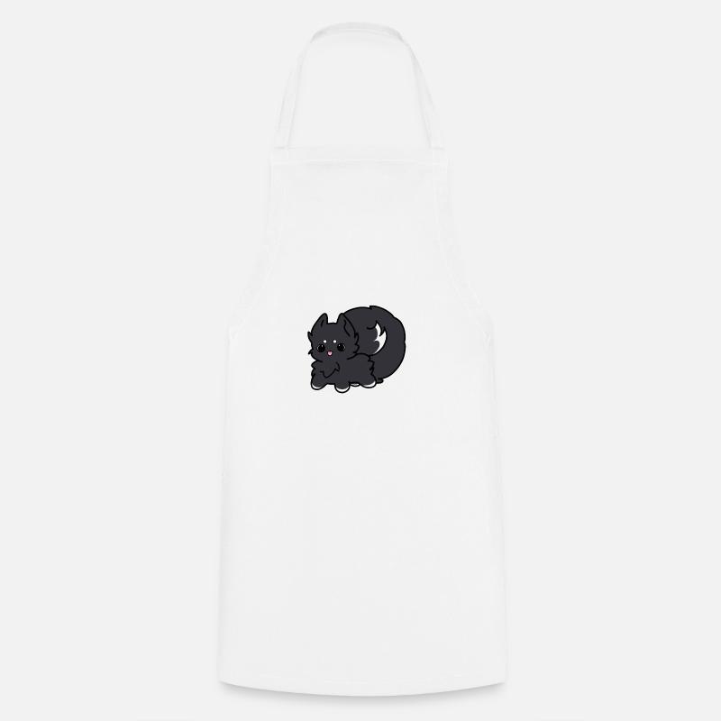 Chien mignon Noir Blanc - Tablier de cuisine - blanc