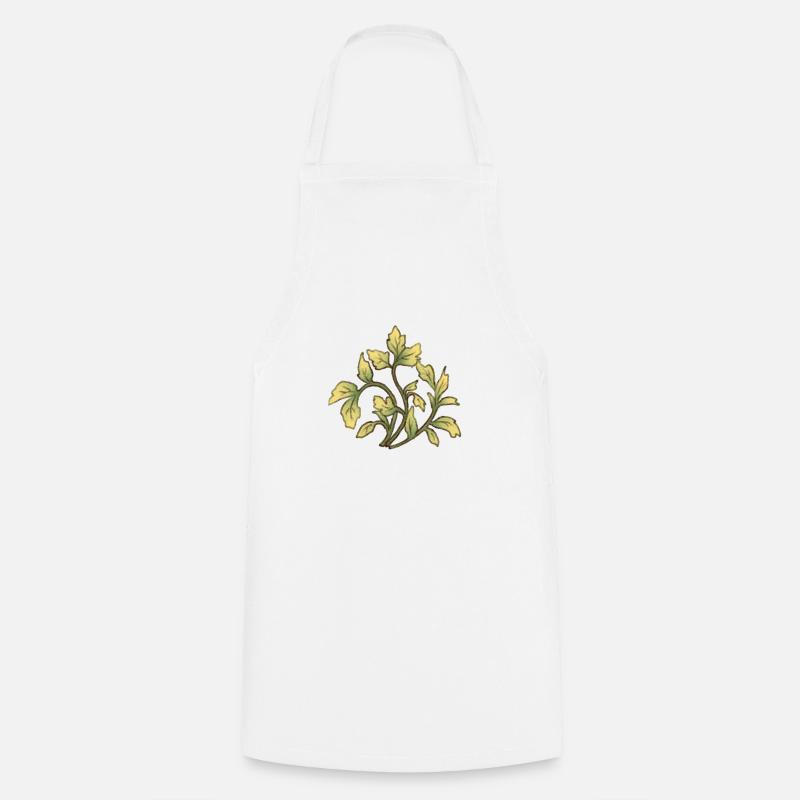 Plante feuillue 4 - Tablier de cuisine - blanc