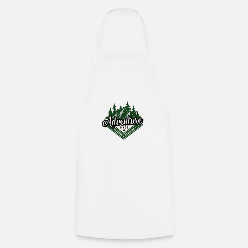 Aventure - Montagnes et Forêt - Tablier de cuisine - blanc