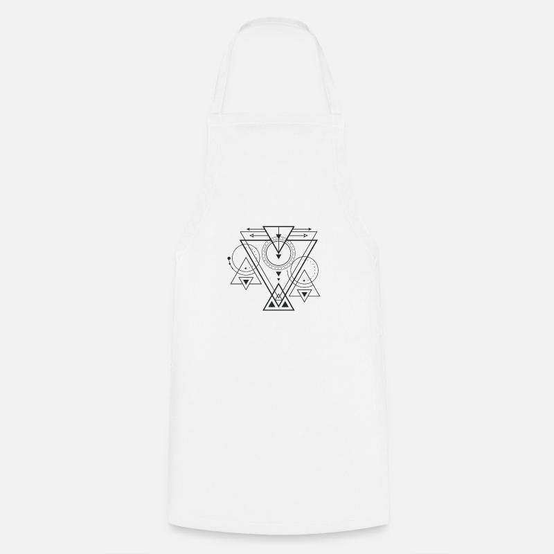 géométrie - Tablier de cuisine - blanc