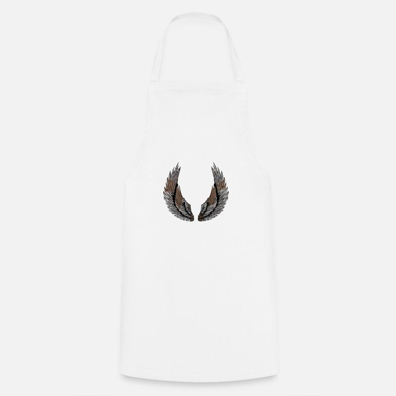 aile ailes aille ailles forme dessin - Tablier de cuisine - blanc