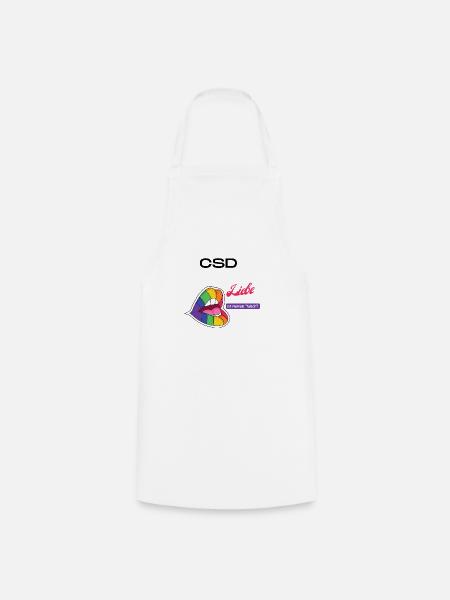 CSD Shirt Pride - Kochschürze - Weiß