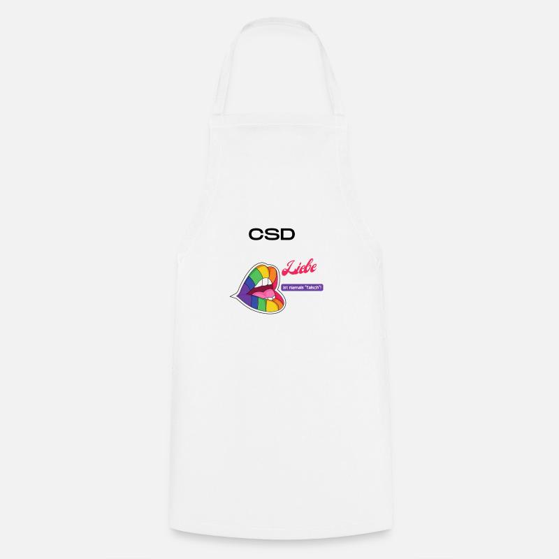 CSD Shirt Pride - Kochschürze - Weiß