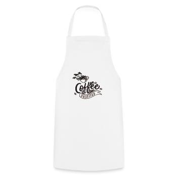 Coffee obsessed - Cooking Apron - white - Front - AI Model Male 185 dark (185cm)