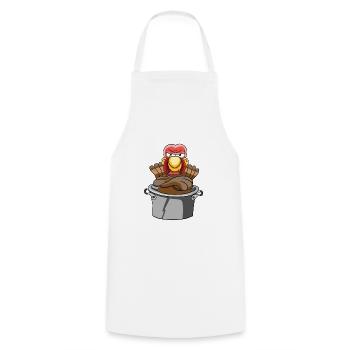 Dinde - Tablier de cuisine - blanc - Devant - AI Model Male 185 dark (185cm)