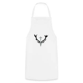 Hunting badge - Cooking Apron - white - Front - AI Model Male 185 dark (185cm)