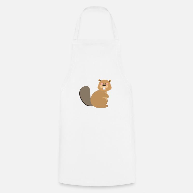 beaver - Cooking Apron - white