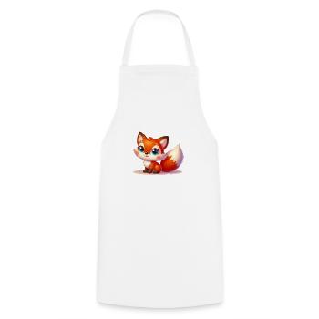 FOX 3 - Kochschürze - Weiß - Vorne - AI Model Male 185 dark (185cm)
