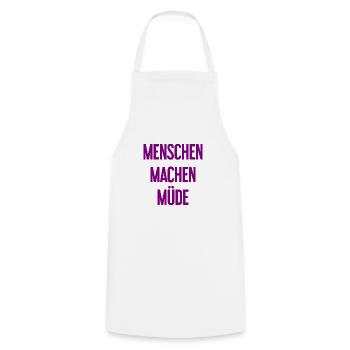 People make you tired - Funny saying - Cooking Apron - white - Front - AI Model Male 185 dark (185cm)
