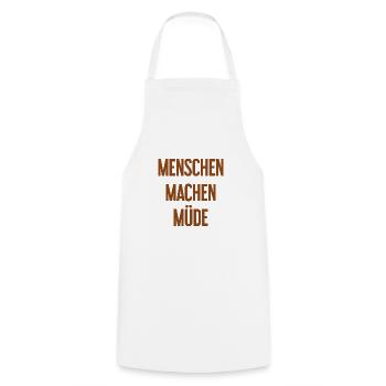 Les gens vous fatiguent - Drôle de dicton - Tablier de cuisine - blanc - Devant - AI Model Male 185 dark (185cm)