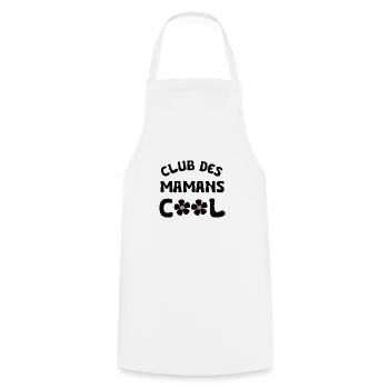 club des mamans cool - Tablier de cuisine - blanc - Devant - AI Model Male 185 dark (185cm)