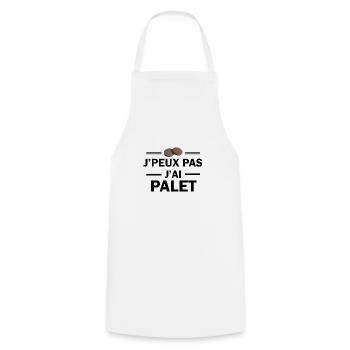 je peux pas j'ai palet - Tablier de cuisine - blanc - Devant - AI Model Male 185 dark (185cm)