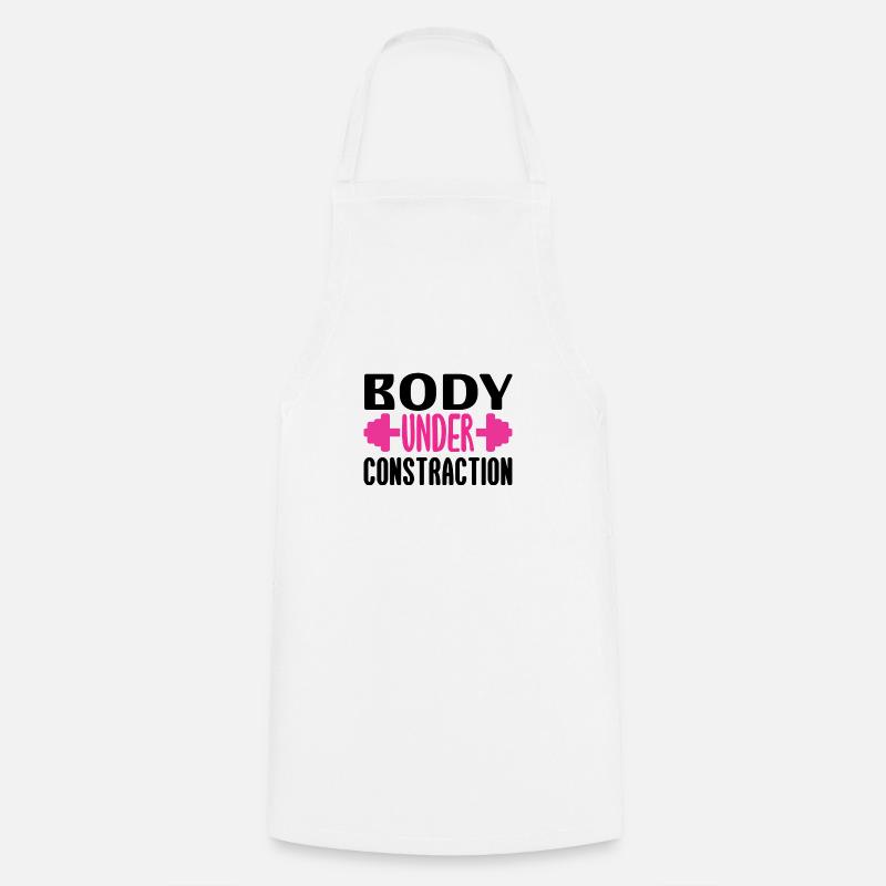 Body under contraction - Cooking Apron - white