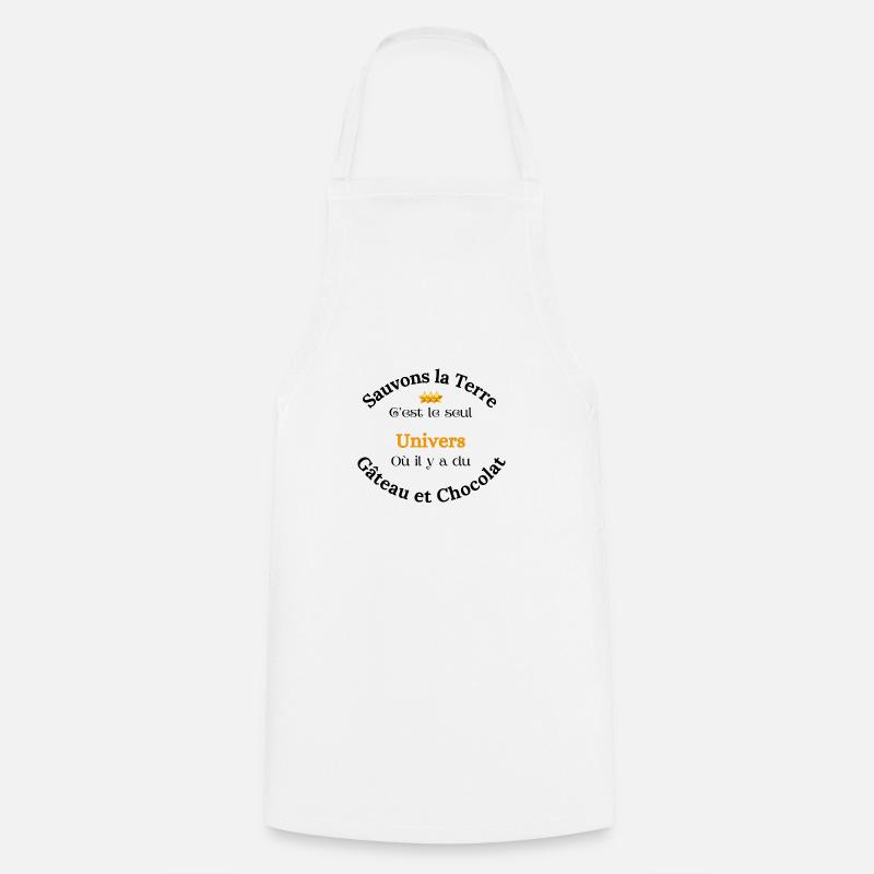 Sauvons la Terre - Tablier de cuisine - blanc
