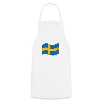 Die Flagge von Schweden Sverige - Kochschürze - Weiß - Vorne - AI Model Male 185 dark (185cm)