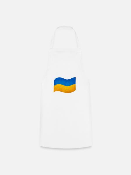 The flag of Ukraine - Kochschürze - Weiß