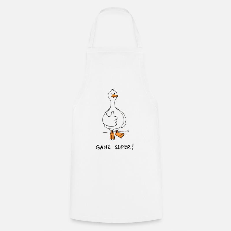 GANS SUPER! - Kochschürze - Weiß