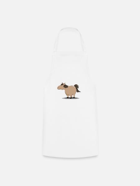 Poney épais - Tablier de cuisine - blanc
