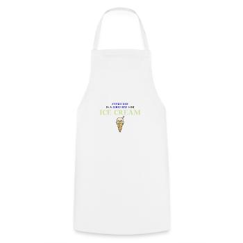 crème glacée drôle crème glacée sweet gift idea funny food - Tablier de cuisine - blanc - Devant - AI Model Male 185 dark (185cm)