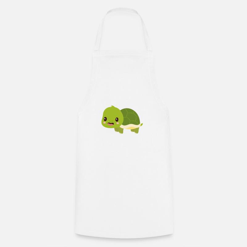 turtle - Cooking Apron - white