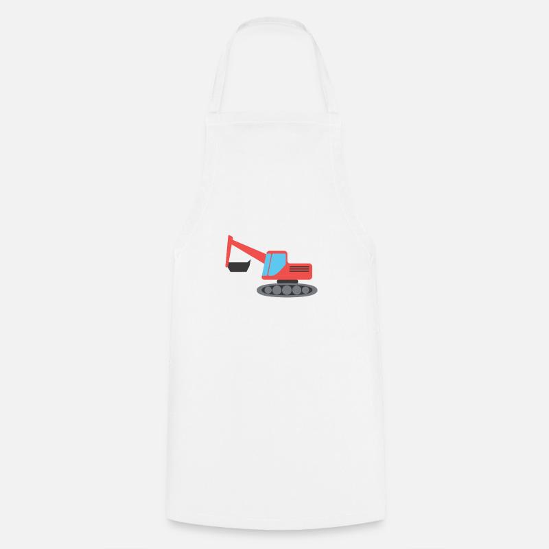 Bagger - Kochschürze - Weiß
