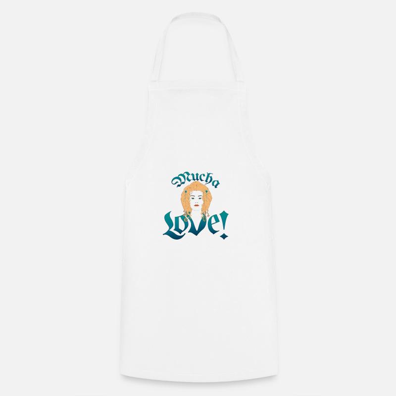 Mucha LOVE - Kochschürze - Weiß