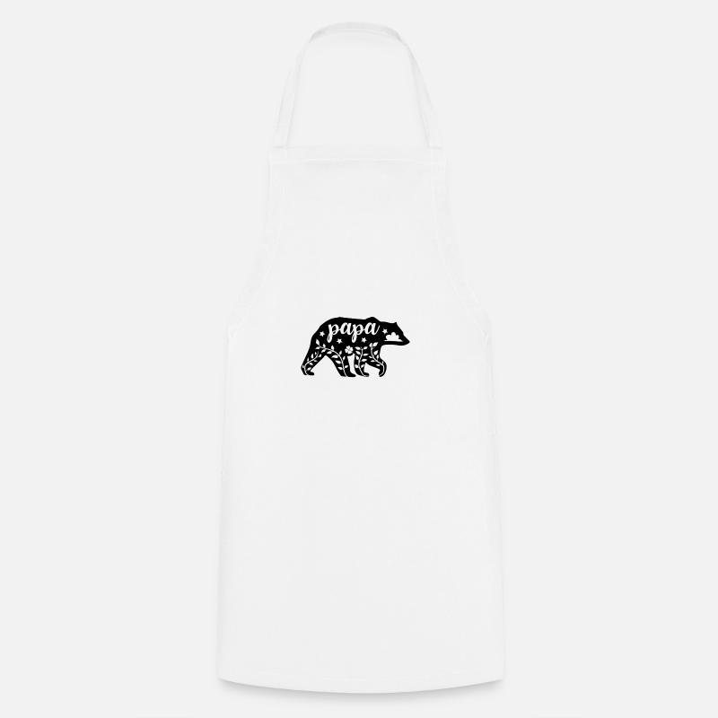 Papa ours - Tablier de cuisine - blanc