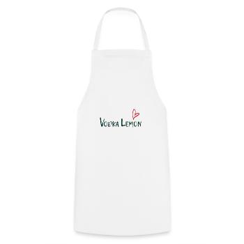 Vodka Lemon Gift Party Alcohol Russia - Cooking Apron - white - Front - AI Model Male 185 dark (185cm)