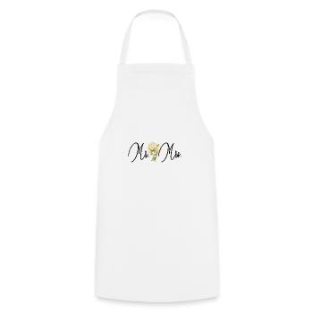 Mr and Mrs Wedding Flower - Cooking Apron - white - Front - AI Model Male 185 dark (185cm)
