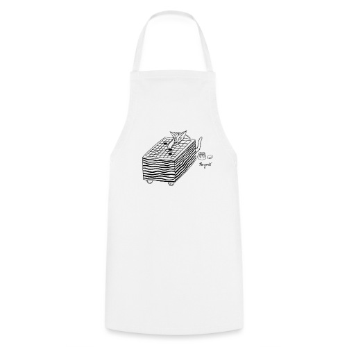 Sniffing the Third Line (Black on White) - Cooking Apron