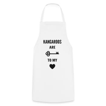 Kangaroos are the key to my heart - Tablier de cuisine - blanc - Devant - AI Model Male 185 dark (185cm)