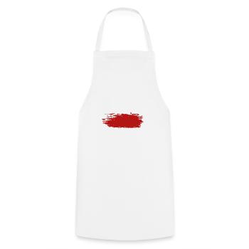 Farbe Klecks Spritzer Maler Geschenk bunt rot - Kochschürze - Weiß - Vorne - AI Model Male 185 dark (185cm)