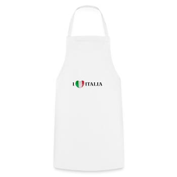 Italien Geschenkidee I love Italia italienisch - Kochschürze - Weiß - Vorne - AI Model Male 185 dark (185cm)