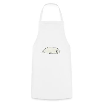Robbenbaby / Babyseal Design III - Tablier de cuisine - blanc - Devant - AI Model Male 185 dark (185cm)
