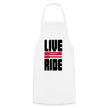 biker - Cooking Apron - white - Front - AI Model Male 185 dark (185cm)