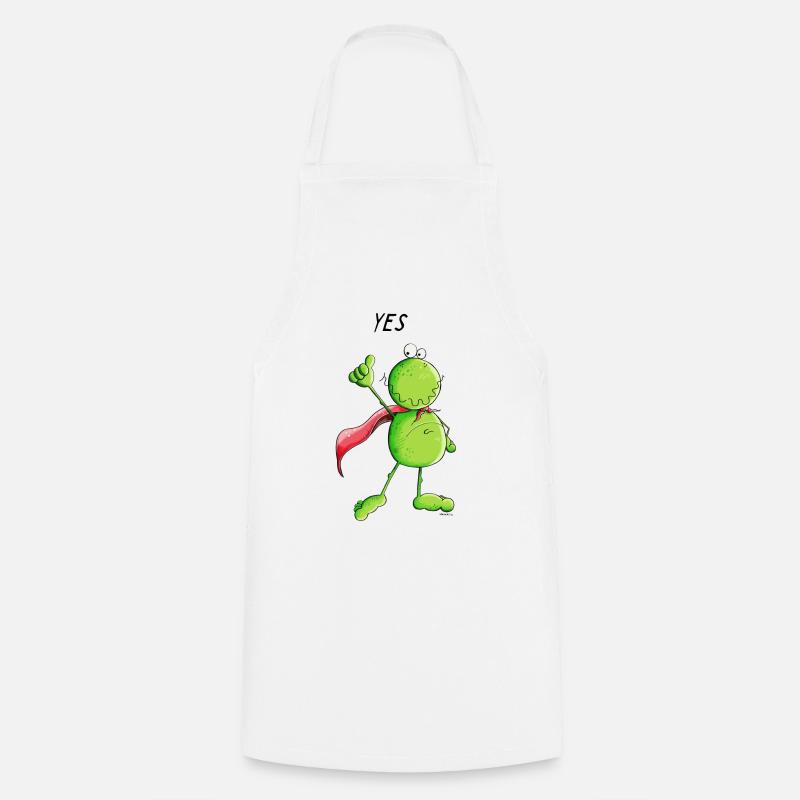Super Frog - Frogs - Comic - Cartoon - Cooking Apron - white