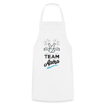 TEAM apero Mann - Kochschürze - Weiß - Vorne - AI Model Male 185 dark (185cm)