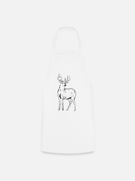 cerf - Tablier de cuisine - blanc